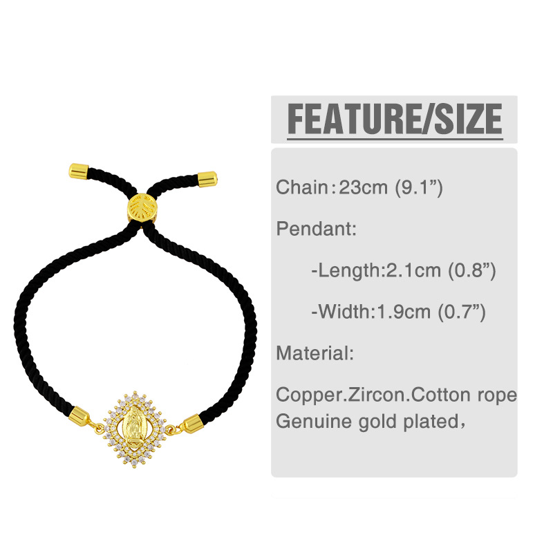 retro religious totem copper bracelet wholesale