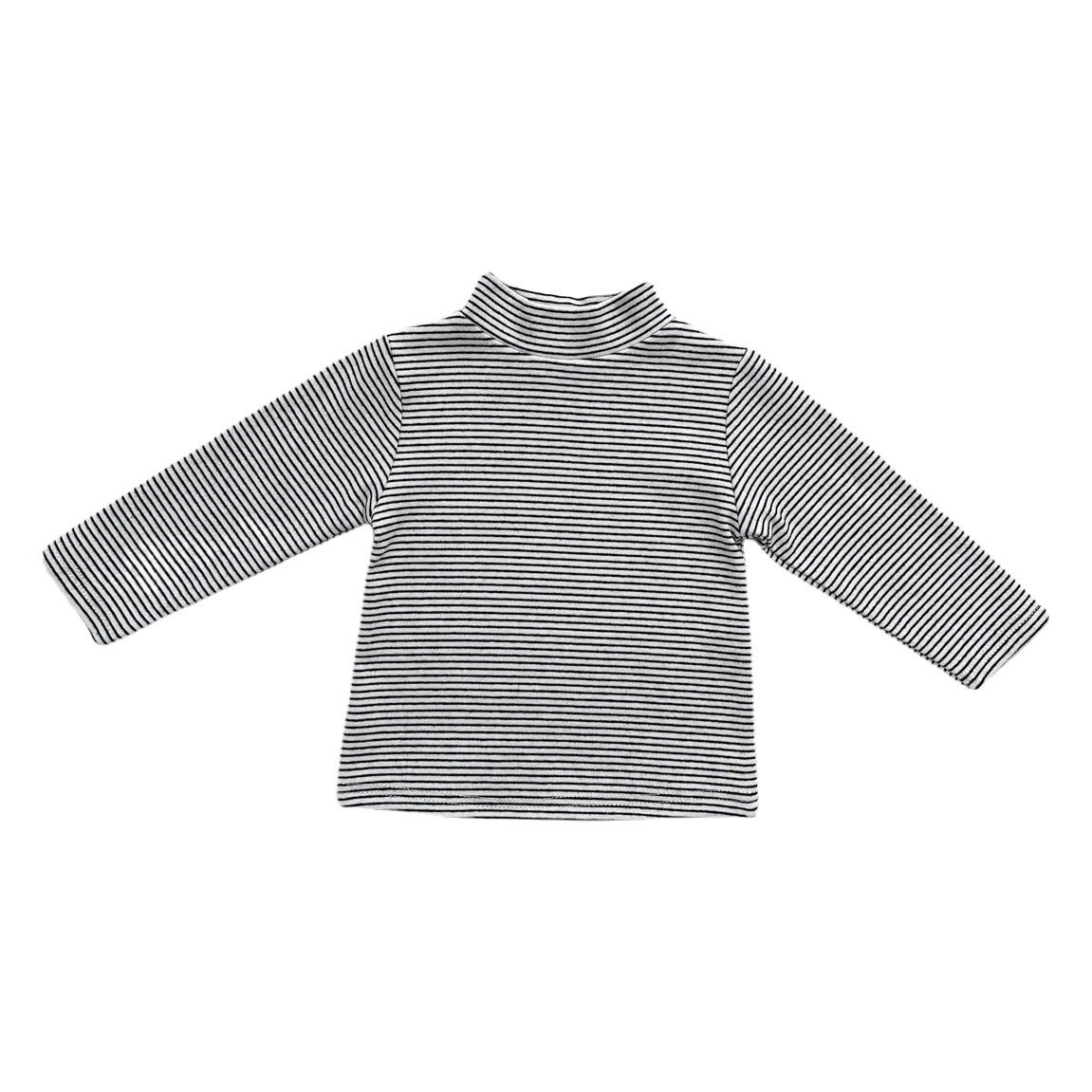 Camisa de fondo de cuello alto estilo coreano para niños 0-3 años de edad para bebés niñas suéter de manga larga para niños ropa de cuello redondo para niños