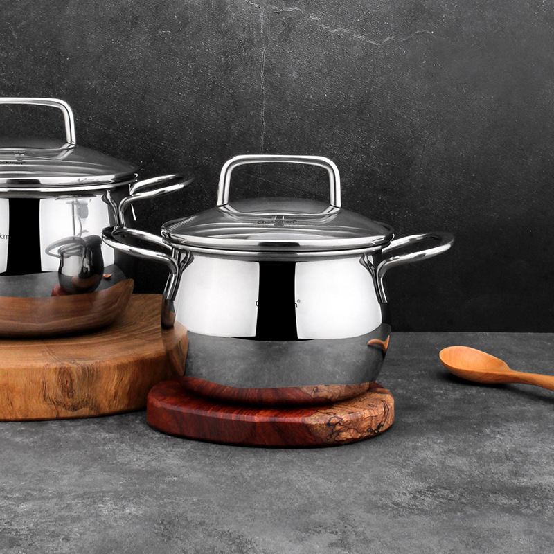 Chockmen Zhuo Deming 18 / 10 acero inoxidable 12 - 14cm cocina de leche cocina de alimentos suplementarios para una persona