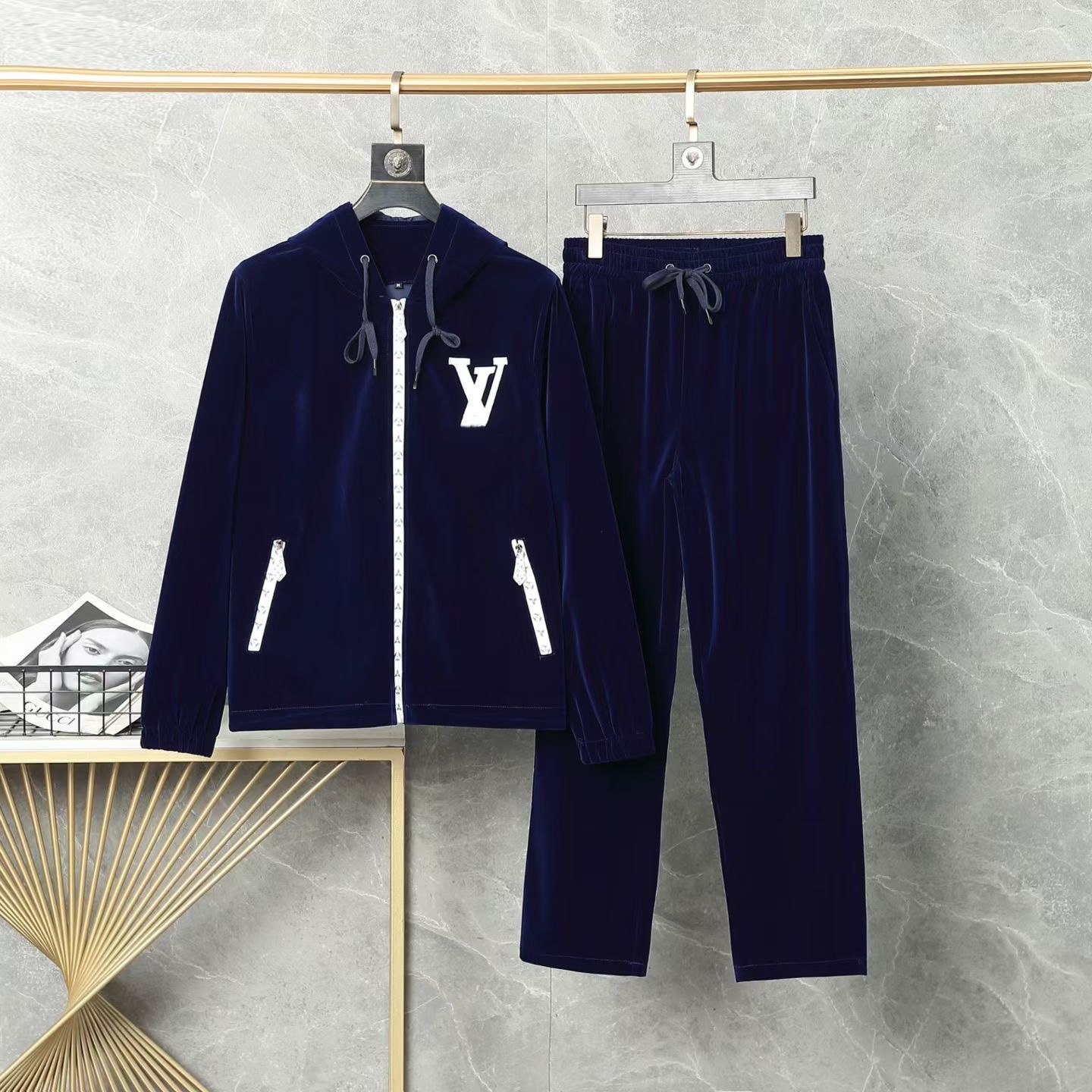 25 años de otoño y invierno de alta calidad nuevo estilo P casa marca de moda cardigan casual suéter deportivo conjunto de parejas