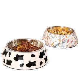 狗狗碗食盆防打翻猫碗喝水碗小狗粮饭盆不锈钢猫粮碗宠物用品