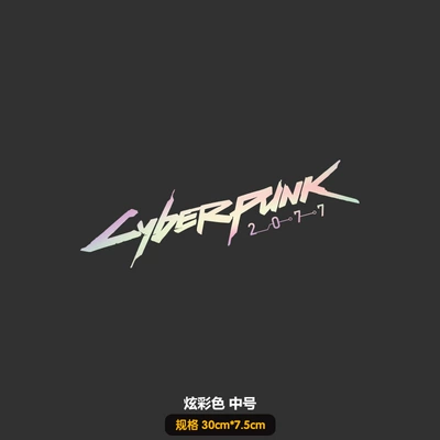 Creative Game Cyberpunk Cyberpunk2077 Lamp eyebrow - colorful-medium-length-30cm