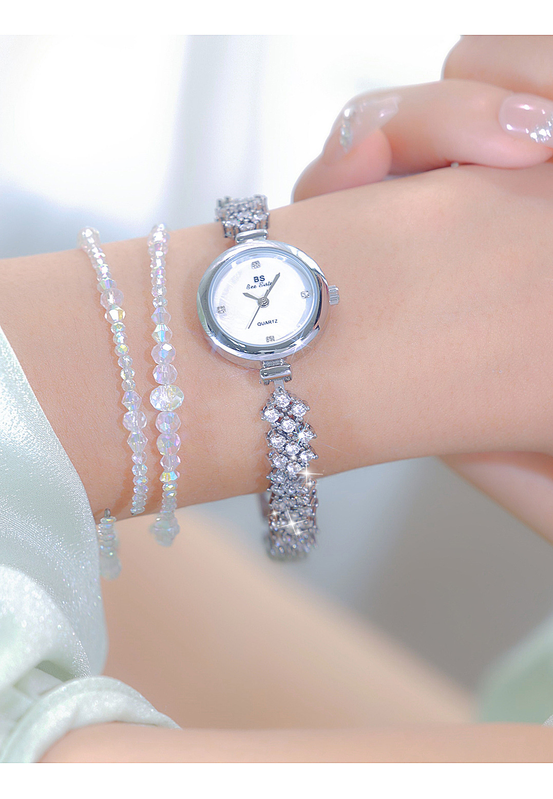 35g Weight Tempered Glass Mirror Material Alloy Strap Material Watch Classification Pointer Display Type Jewelry Buckle Buckle Style Round Dial Shape Holiday, Daily Occasion Quartz Movement Solid Color Pattern All Seasons Season Women's Gender Retro, Classic Style Style Retro Classic Style Solid Color Jewelry Buckle Quartz Watch 12
