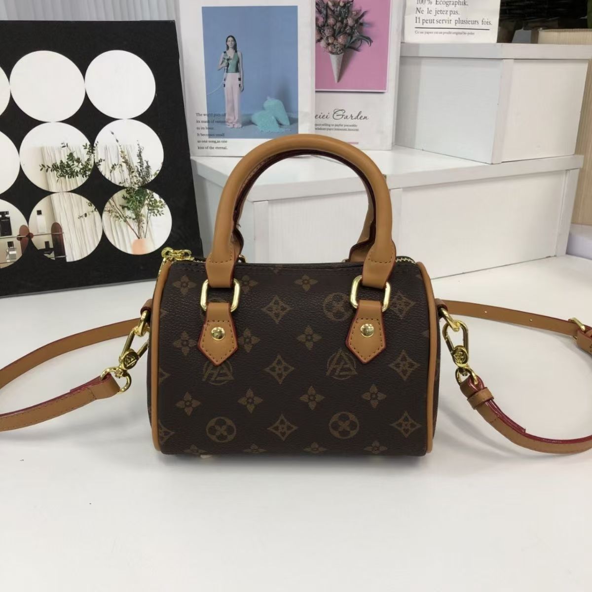 Elegante mini borsa a tracolla boston per donna stile internet_voghion.com