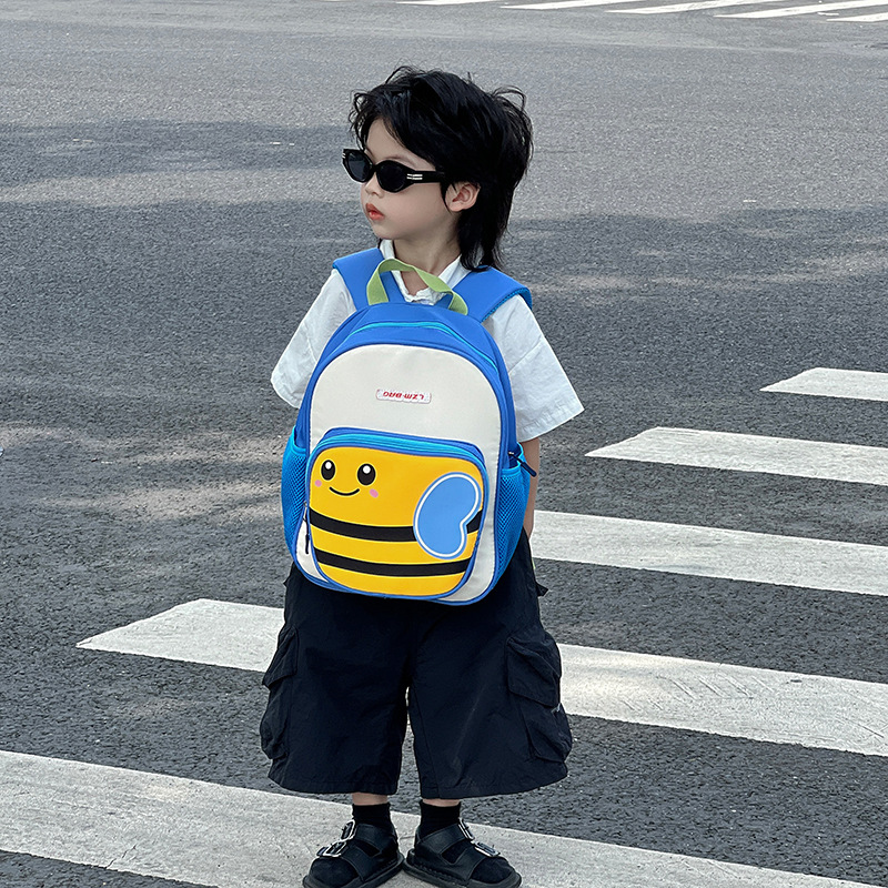 Cartoon japonés abejas, mochila para niños y niñas, bonita mochila para bebés, mochila para niños, viaje ligero
