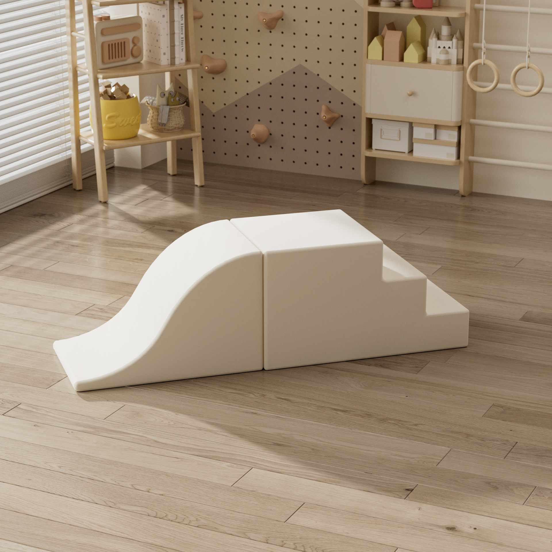 Centro de educación temprana al por mayor transfronterizo, combinación de escalada y deslizamiento de software, entrenamiento de integración sensorial para bebés, tobogán de bolsa suave para interiores para niños