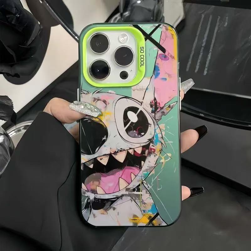 开心史迪仔适用苹果17Promax手机壳iPhone16个性15元气壳14跨境13|undefined