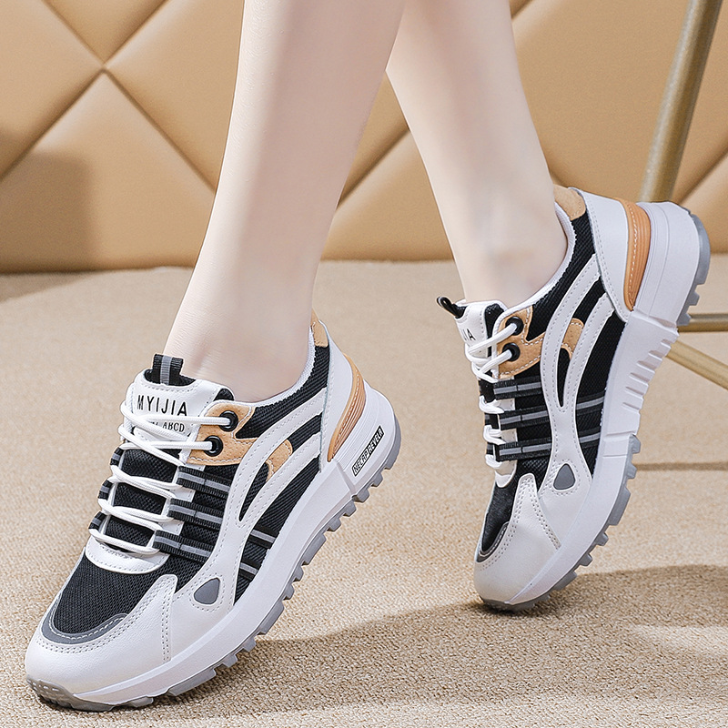 Women's Lady Tennis Shoes Leather Shoes Athletic Shoes Sneakers Mesh Durable Easy To Clean Lightweight Footgear_voghion.com