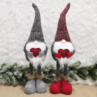 Valentine's Day Decorations Telescopic Knitted Faceless Doll Standing Posture Doll Nordic Christmas Doll Ornaments in stock Wholesale