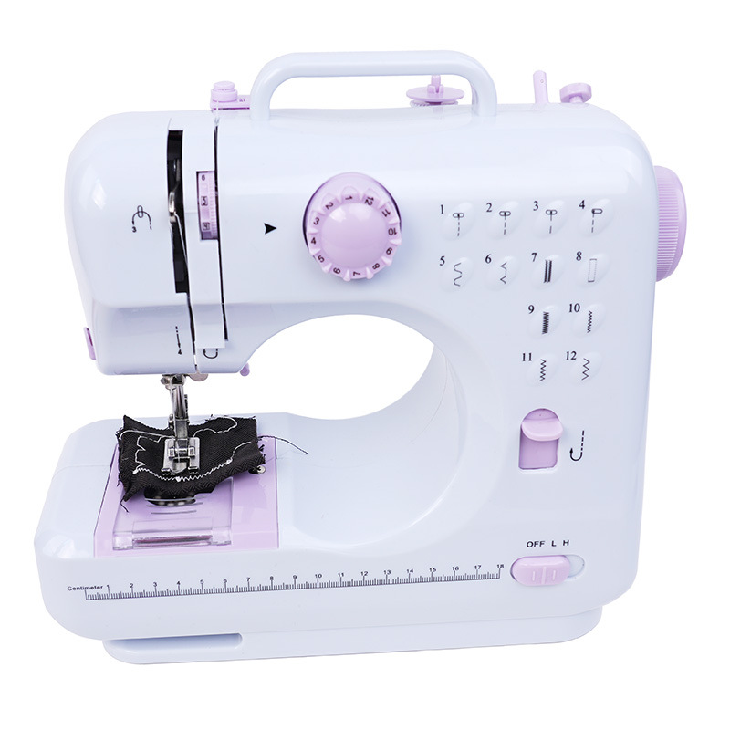 亚马逊505A家用多功能迷你电动缝纫机 家用小型锁边机缝纫 机跨境
