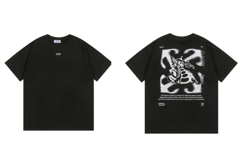 トレンディな漫画落書き油絵矢印半袖男性と女性ルーズカップル OFW 純綿半袖 Tシャツ夏 mk ゼブラ|undefined