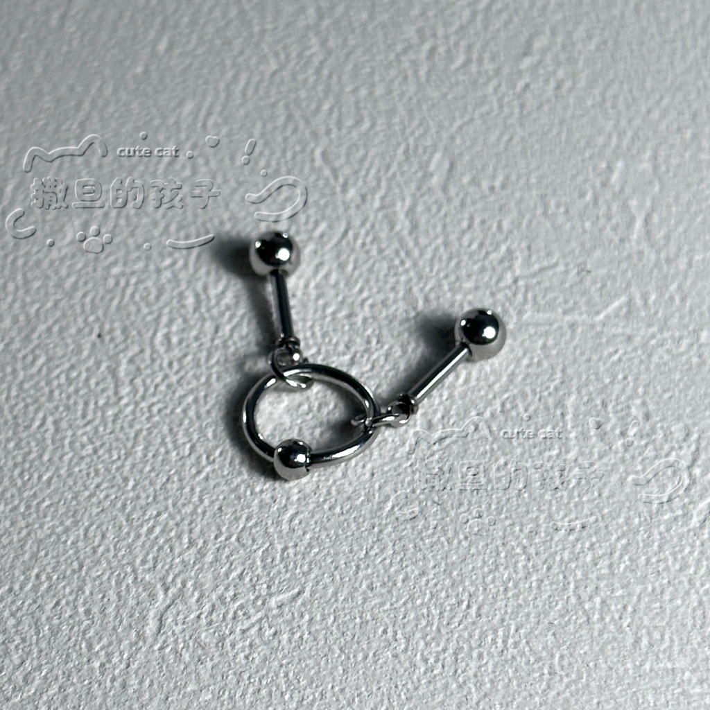 Pointed titanium steel lip stud product view