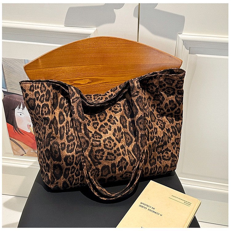 Saco tote com estampado leopardo mala de ombro retro_voghion.com