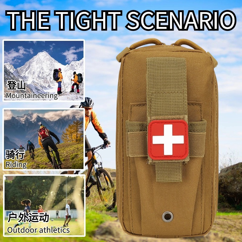 Botiquín de primeros auxilios para deportes al aire libre, kit médico táctico, tijeras de vendaje, accesorios, bolsa táctica, venta al por mayor