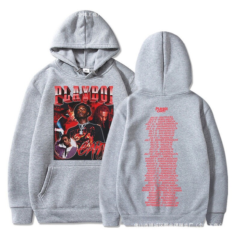 【Cross-Border European Code】2025 New Model Independent Rapper Playboi Carti Hoodie Replica