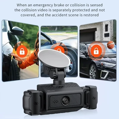 Cross-Border Hot Product Hd 1080P Four-Lens Driving Driving recorder