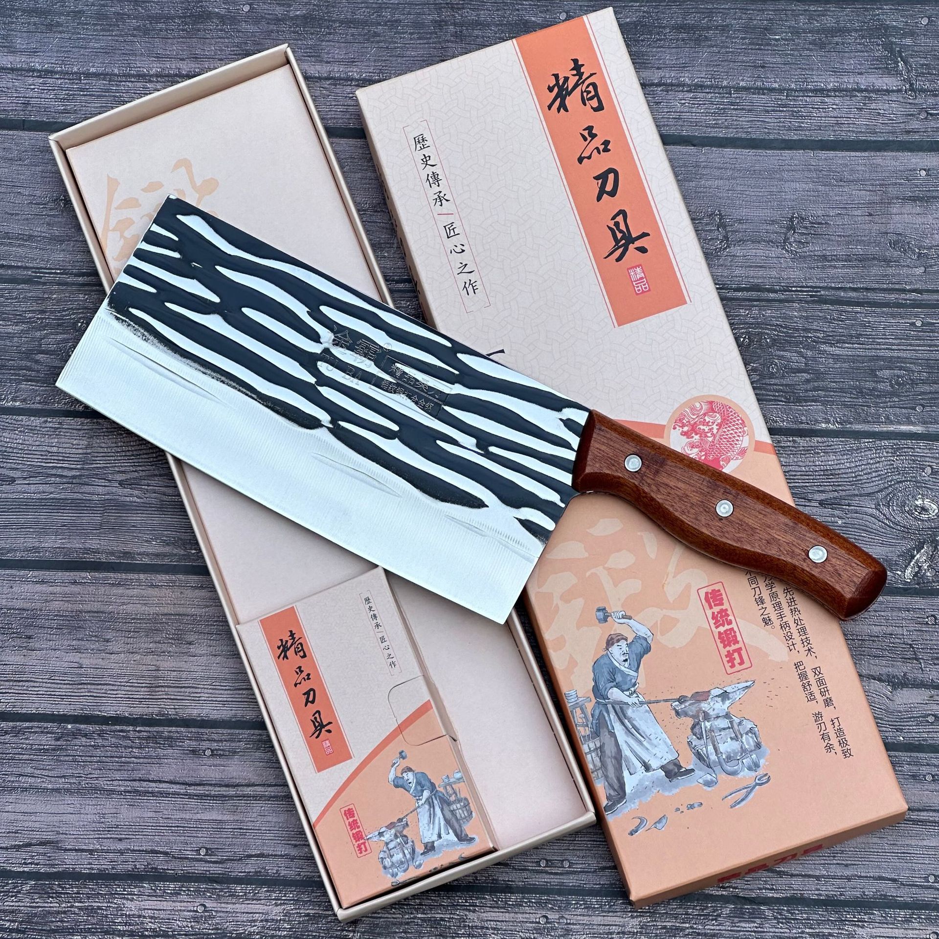 批发木柄锻打菜刀   切片刀   切肉刀   切菜刀   家用刀  厨师刀