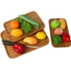 Wooden dried fruit plate cake fruit pallet hotel supplies tableware rectangular bamboo solid wood pallet tea tray