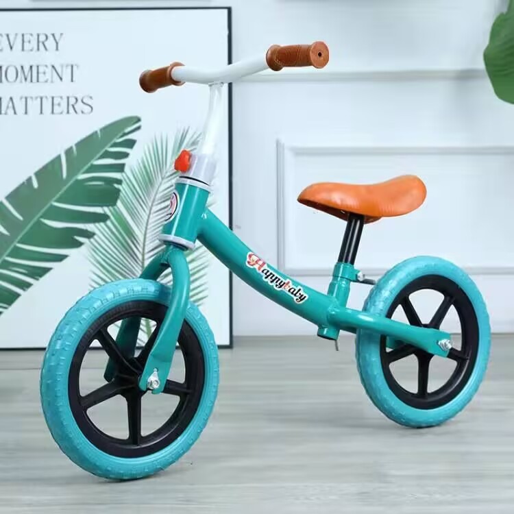 Bicicletas de equilibrio para niños sin pedal, bicicletas de dos ruedas, 12 pulgadas sin inflar para bebés pequeños, gran descuento
