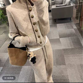 2025超火冬装套装韩系慵懒风穿搭小个子连帽卫衣外套阔腿裤两件套