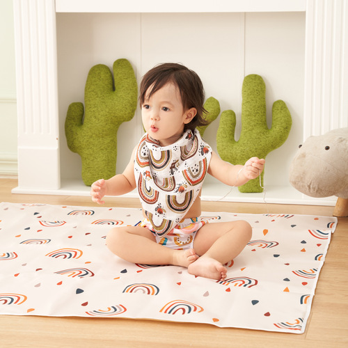 Amazon Children's High Dining Chair Mat Non-Slip Floor Mat Game Mat Picnic Mat Anti-Dirty Waterproof Chair Floor Mat