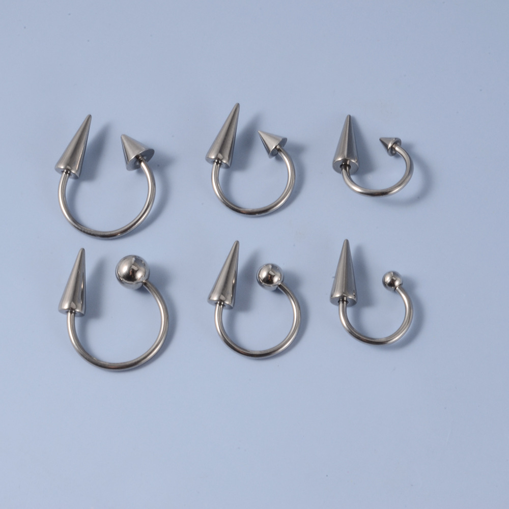 Simple Style Geometric Stainless Steel Plating Unisex Labret 1 Piece