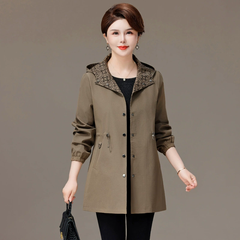 Осеннее пальто-т trench для подростков Elite Jacket хаки или зелёное, премиальная ткань, размеры XL до 5XL