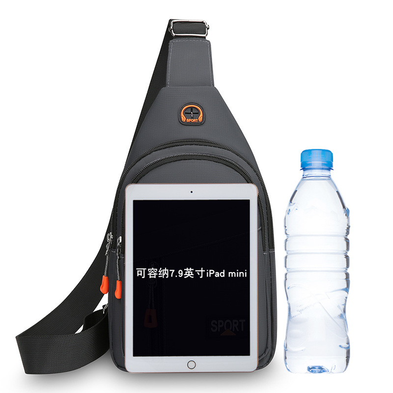 Bolsa de hombro de nylon universal de comercio exterior para hombres nuevo tipo multicapa simple mochila de moda al aire libre bolso de pecho de bicicleta