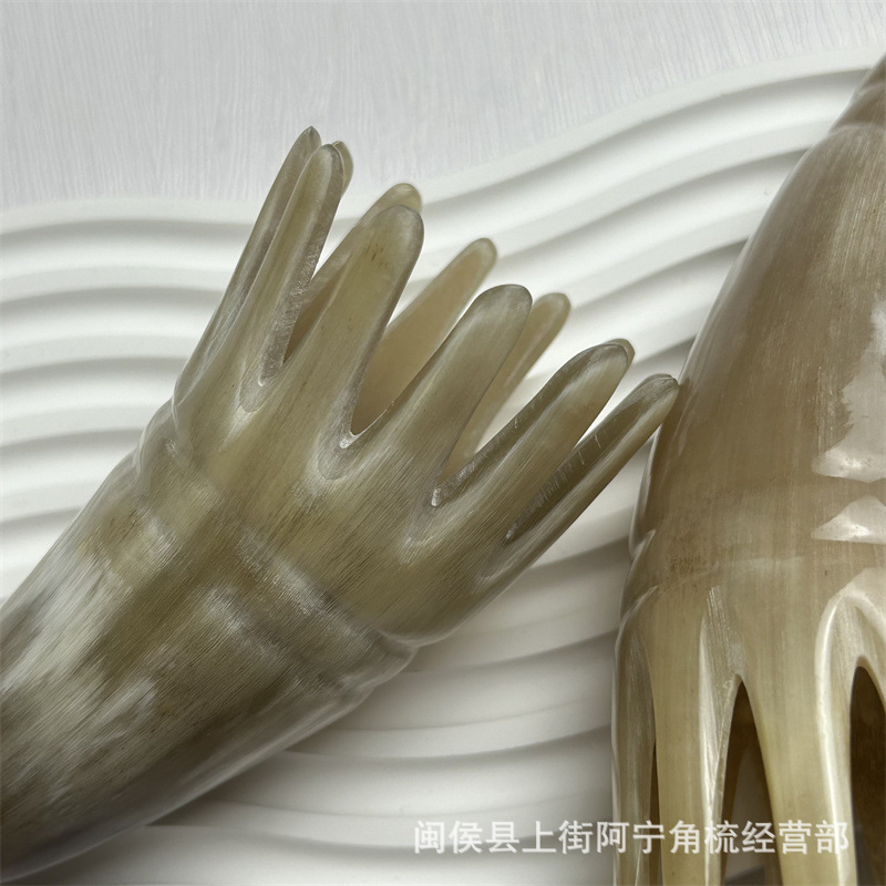Horn Comb Long Hair Washing Comb Massage Comb Gua Sha Board Meridian Head Therapy Comb 15-20CM quality and texture