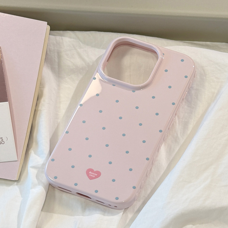 ins撞色波点适用苹果16手机壳iphone17简约小众15pro max代发14软|undefined