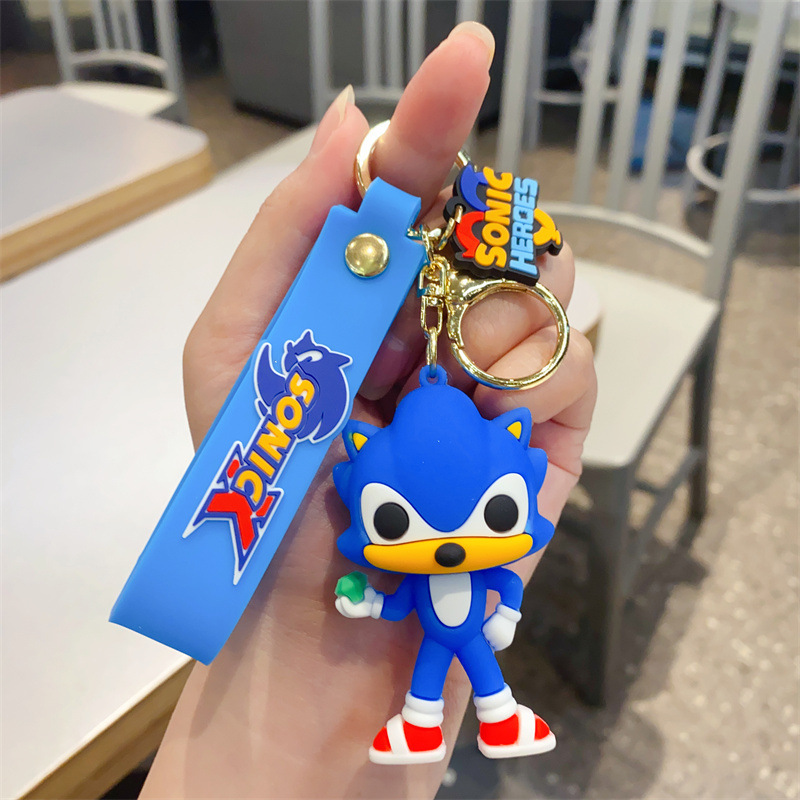 漫画のアイデアかわいい超音鼠ソニックのキーホルダーの車のキーホルダーのカップルのカバンのペンダントの贈り物の卸売り|undefined