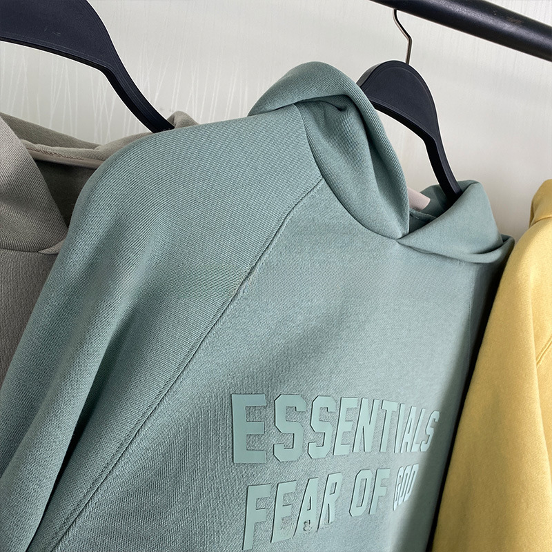 2023SS Cap Sweatshirt with Silicone Print Essentials Streetwear Hoodie Cross-border Bestseller