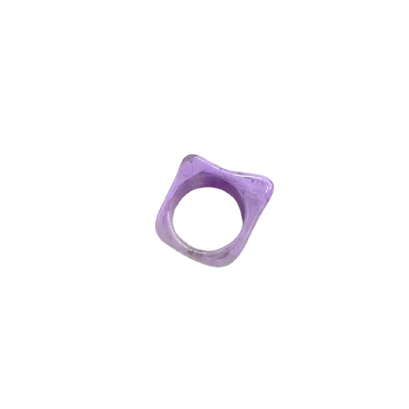 Amazon transfronteriza nuevo patrón de nube floreciente Arco Iris geométrico anillo de resina estilo simple anillo de personalidad femenina