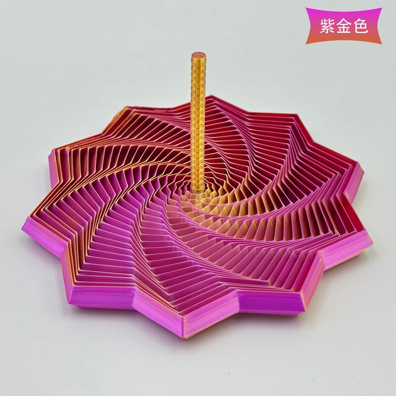 跨境爆款3d打印带手柄萝卜塔幻觉解压玩具螺旋塔烦躁之星解压神器|undefined
