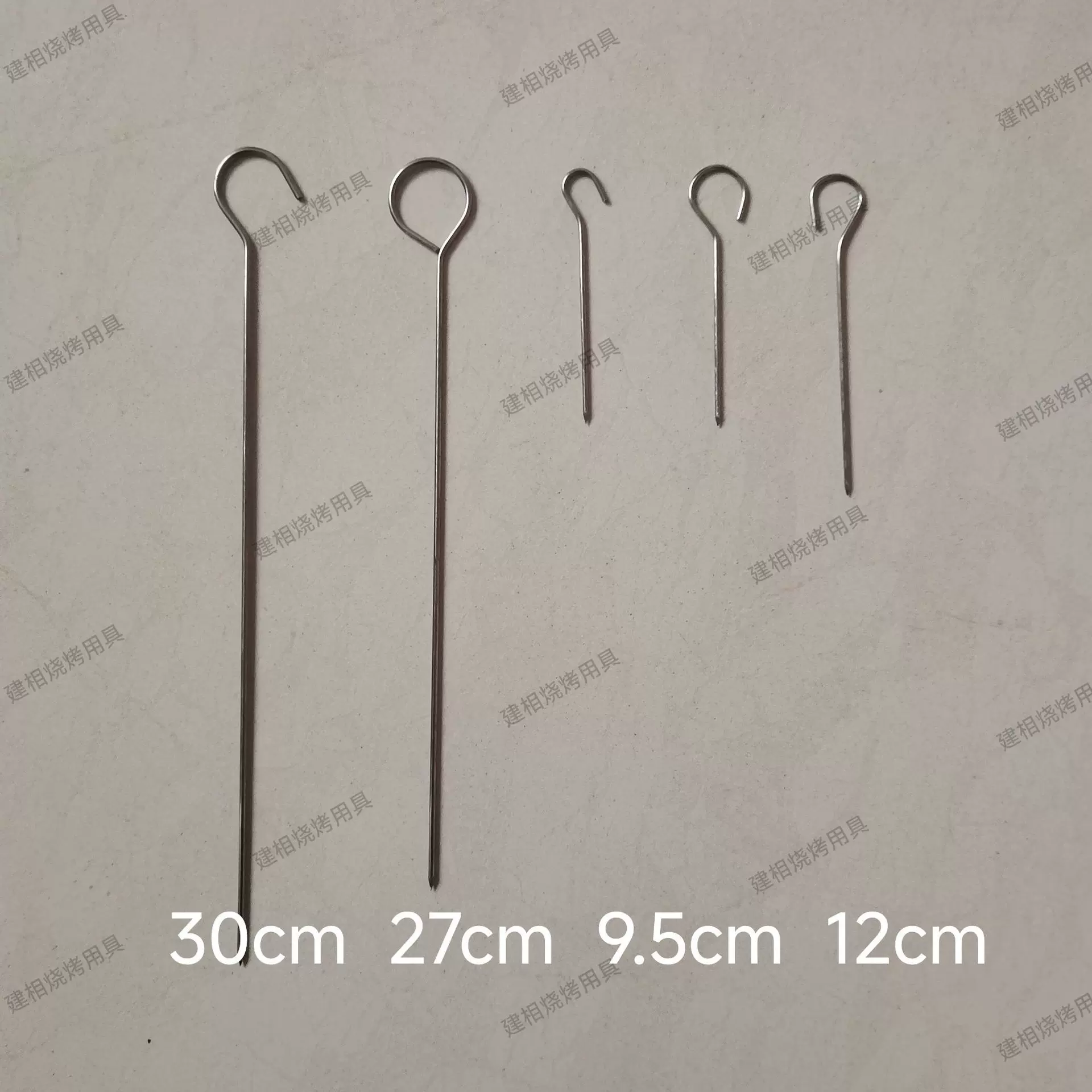 不锈钢烧烤签鹅尾针鸭尾针空气炸锅专用九字勾麻辣烫签子