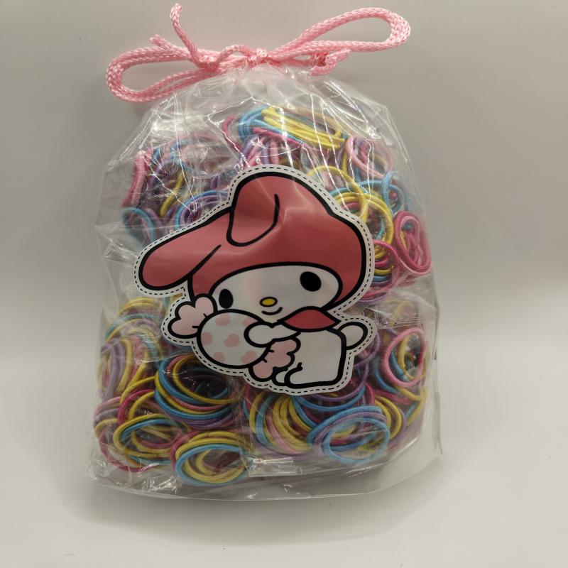 600 piezas de la banda de goma elástica para niños no lastiman el cabello del bebé lazo del pelo del pulgar banda de pelo niña cuerda de pelo
