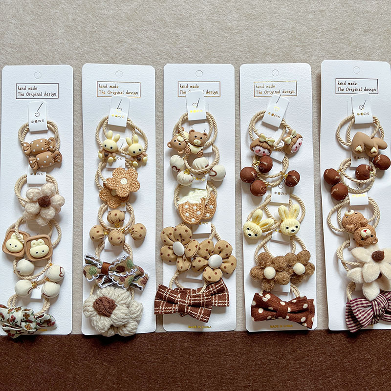 30g Weight Hair Tie Hair Accessories Type Yes Quantity Holiday, Daily Occasion Cartoon Pattern Kid'S Gender Cute Style Kid'S Cute Cartoon Cloth Hair Tie 1