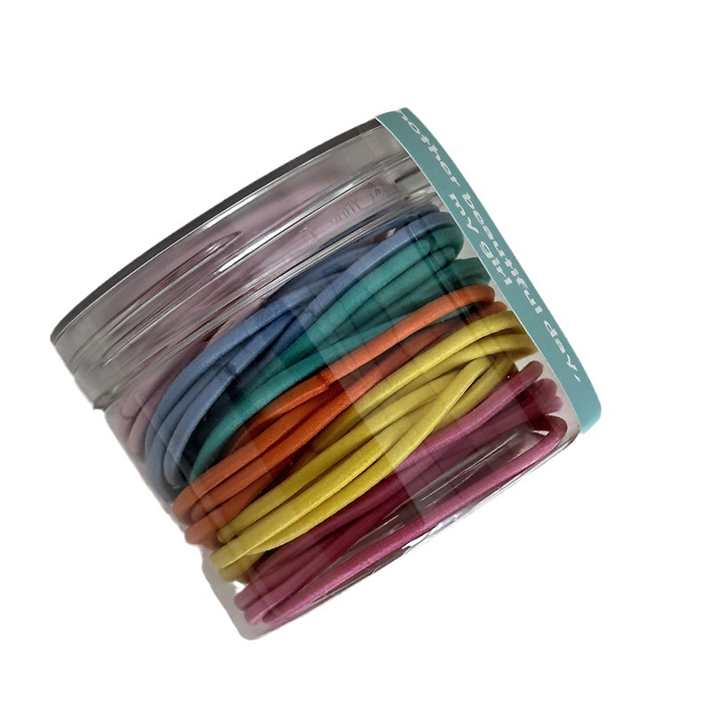 Konservenfarbe Basic Haargummi Gummiband Haarseil geflochtenes Haargummi Pferdeschwanz Haarseil Mädchen hochelastisches Haarband_voghion.com