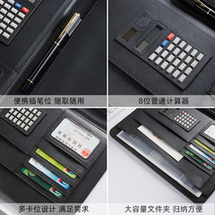 Business A4 folder with logo for sales manager, calculator, office contract documents, factory wholesale
