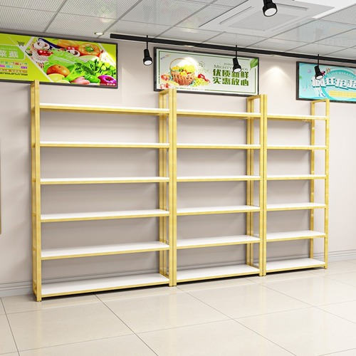 Wholesale supermarket shelves, convenience store snack displays, mother-and-baby shop racks, beauty salon storage units, and multi-tiered storage cabinets