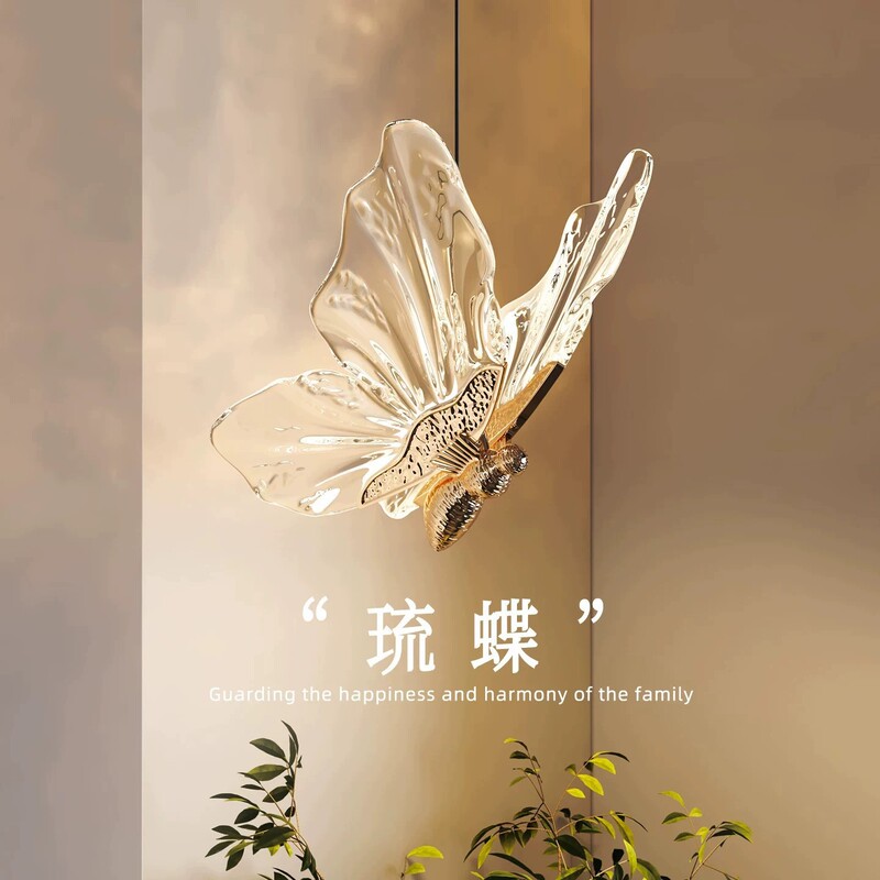 Liu Die acrylic small pendant light, adjustable height, suitable for living room decoration, bedroom, bedside, entryway, corridor, and dining room lighting Liu Die acrylic small pendant light, adjustable height, suitable for living room decoration, bedroom, bedside, entryway, corridor, and dining room lighting