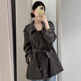 原版做法宽松风衣外套女2026秋冬新款小个子巨好看韩版高级感短款