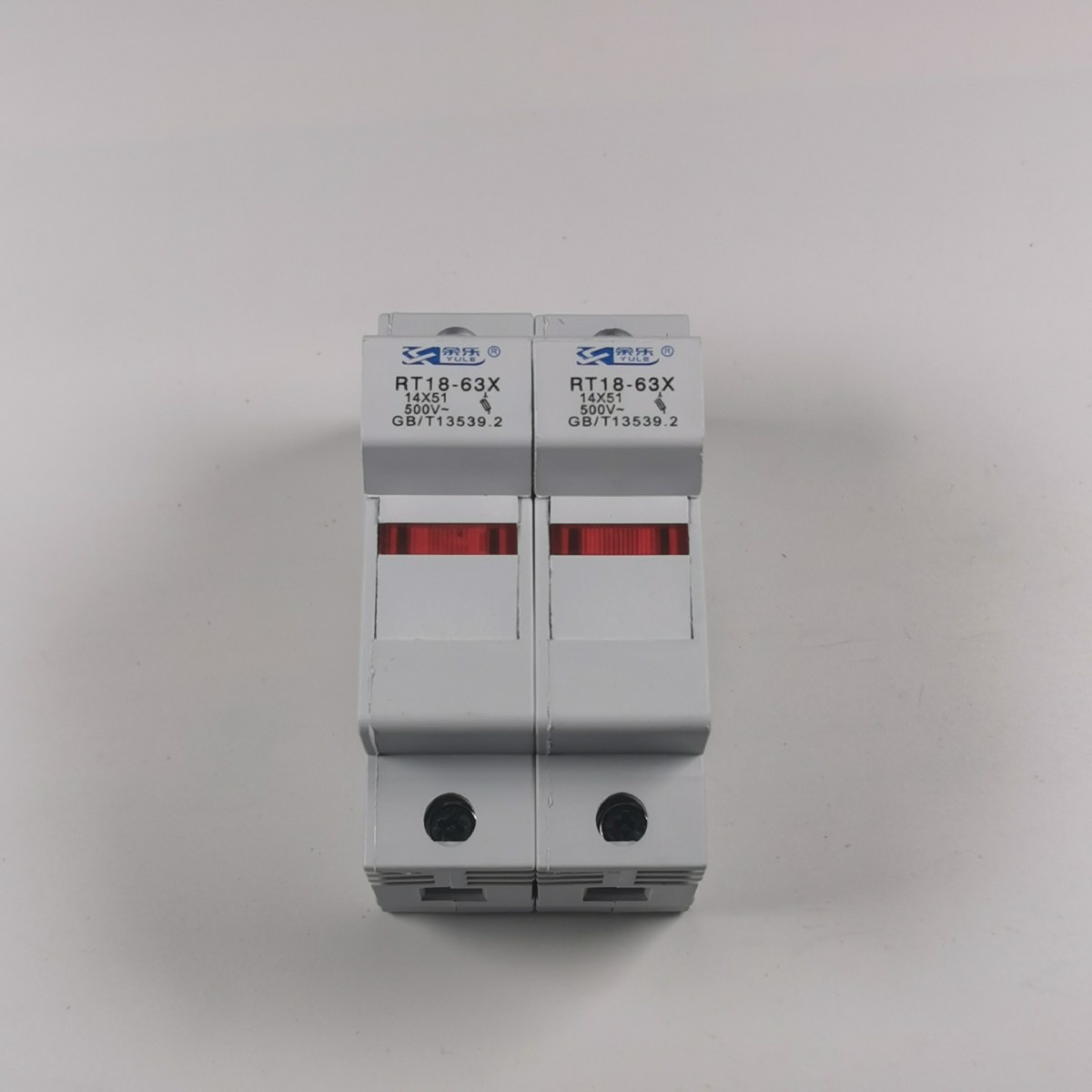 余乐熔断器 带灯低压熔断器底座RT18M 63A/2P 阻燃