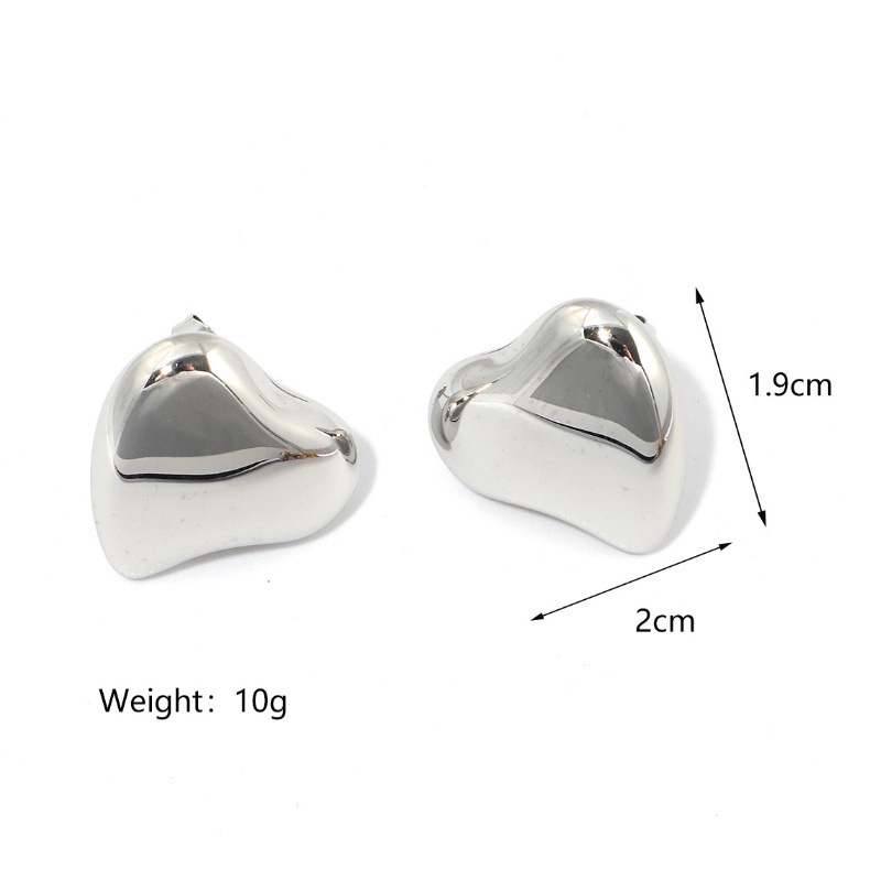 25g Weight PVD Coated Gold Plating Process 304 Stainless Steel Ear Needle Material Real Gold Plated Plating Material Ear Studs Classification Butterfly Backs Ear Cap Type 1 Pair Quantity Holiday, Daily Occasion 304 Stainless Steel Material Heart Shape Pattern All Seasons Season Women's Gender Plating Design Elegant, Cute Style 1 Pair Elegant Cute Heart Shape Plating 304 Stainless Steel 18K Gold Plated Butterfly Backs Ear Studs 15