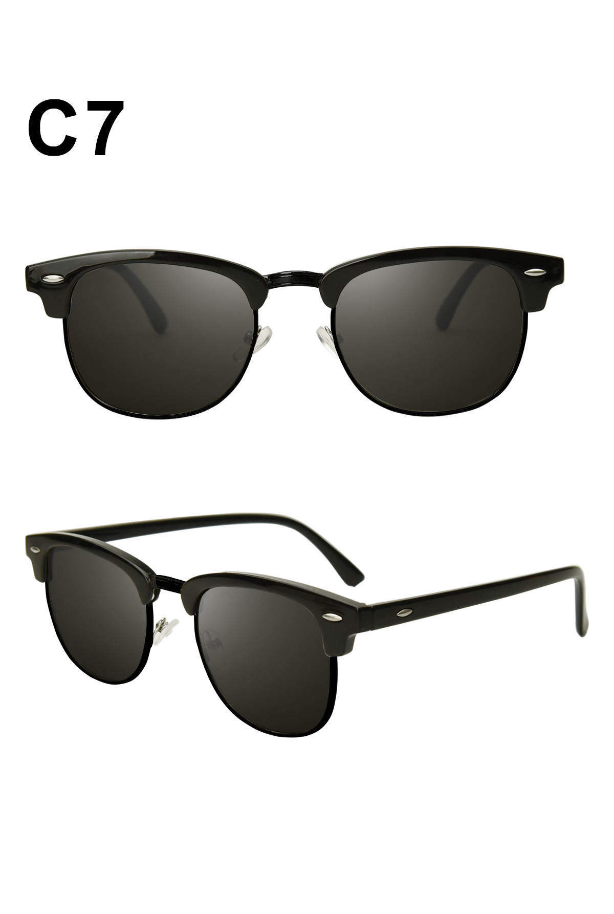 Streetwear Solid Color Tac Oval Frame Full Frame Men's Sunglasses display picture 13