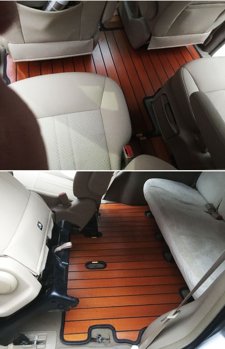2005-2023 Buick Gl8 Old Model Wood Floor Mats Solid Teak Car Floor Mats Carpet Modification Special Black