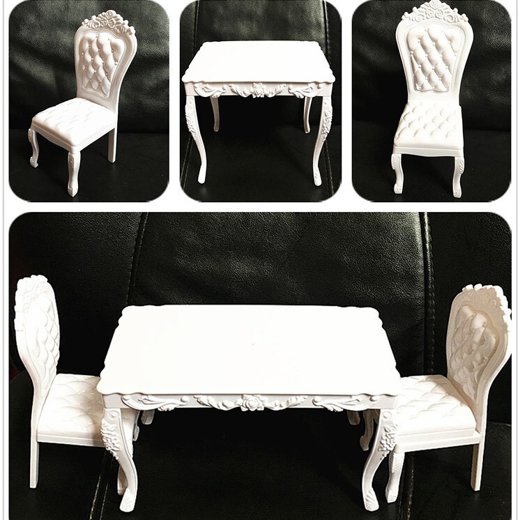 ABS6 doll kitchen furniture dining table chair computer desk chair accessories play house makeup chair 116.5