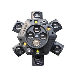 Six-Arm Bee-Eye Small Diamond Laser Light Bar Ktv Atmosphere Light Bounce Shaking Head Beam Light Voice-Controlled Lighting