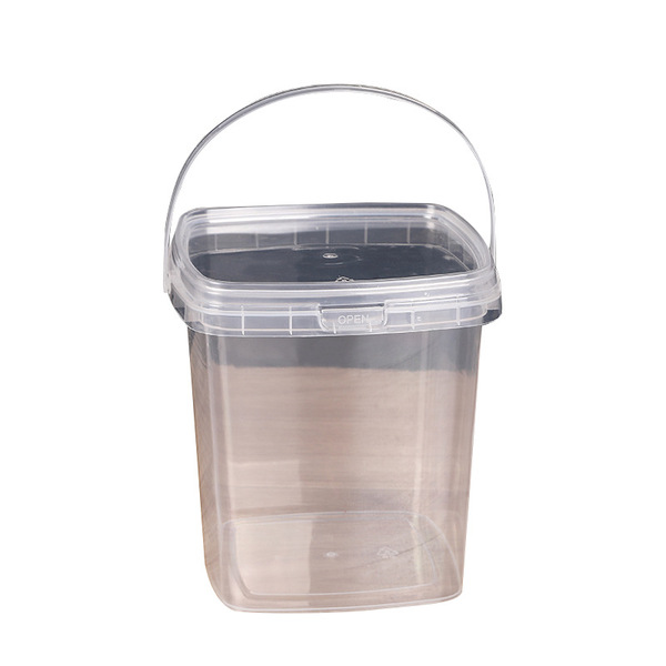 Square transparent plastic bucket packaging small products portable…