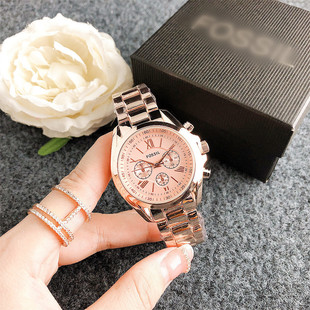 Six-Pin Watch Unisex Quartz Watch Women's Watch Brand Amazon Japanese Station Three-Eye Decorative Watch